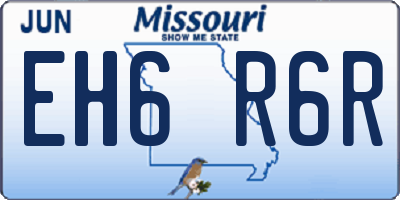 MO license plate EH6R6R