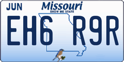 MO license plate EH6R9R