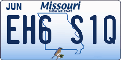 MO license plate EH6S1Q
