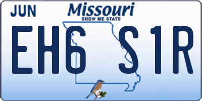 MO license plate EH6S1R