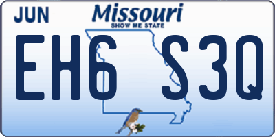 MO license plate EH6S3Q