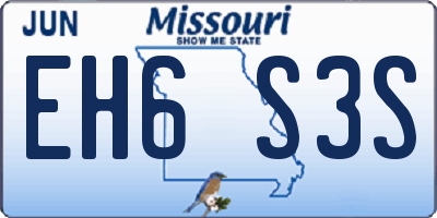 MO license plate EH6S3S