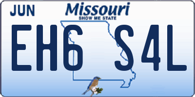 MO license plate EH6S4L
