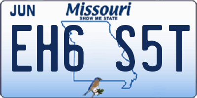 MO license plate EH6S5T