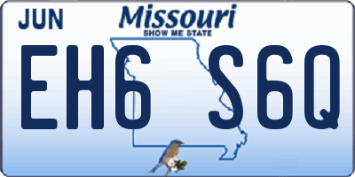 MO license plate EH6S6Q