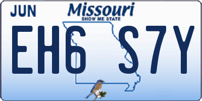 MO license plate EH6S7Y