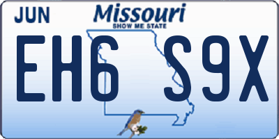MO license plate EH6S9X