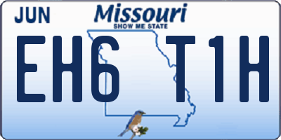MO license plate EH6T1H