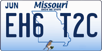 MO license plate EH6T2C