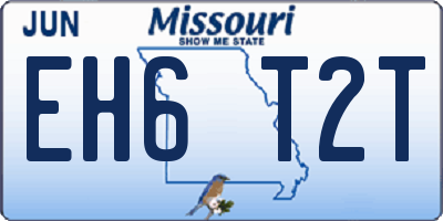 MO license plate EH6T2T