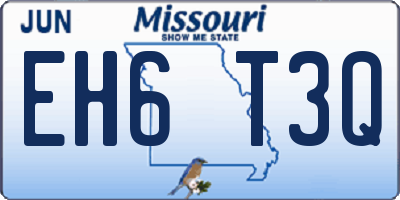 MO license plate EH6T3Q