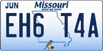 MO license plate EH6T4A