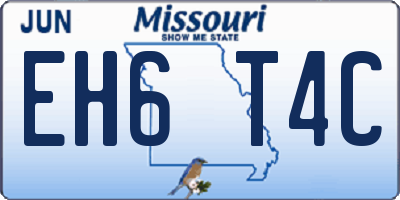 MO license plate EH6T4C