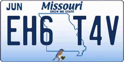 MO license plate EH6T4V
