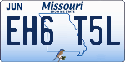 MO license plate EH6T5L