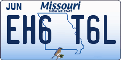 MO license plate EH6T6L