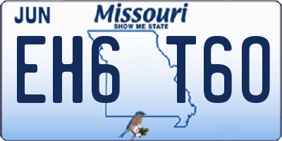 MO license plate EH6T6O