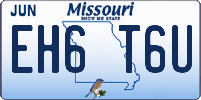 MO license plate EH6T6U