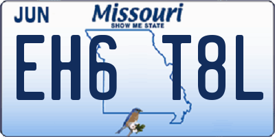 MO license plate EH6T8L