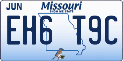 MO license plate EH6T9C