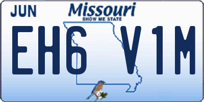 MO license plate EH6V1M