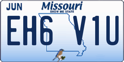 MO license plate EH6V1U