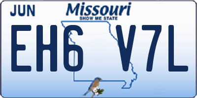 MO license plate EH6V7L