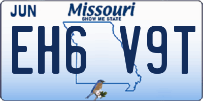 MO license plate EH6V9T