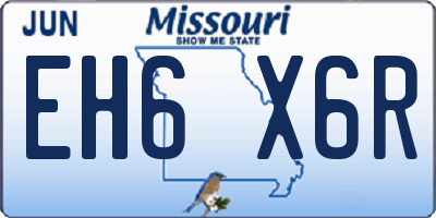 MO license plate EH6X6R
