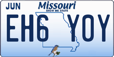MO license plate EH6Y0Y