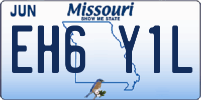 MO license plate EH6Y1L