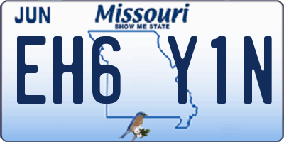 MO license plate EH6Y1N