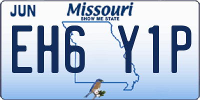 MO license plate EH6Y1P