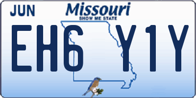 MO license plate EH6Y1Y