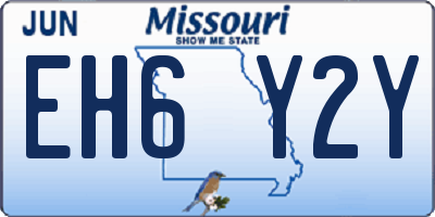 MO license plate EH6Y2Y