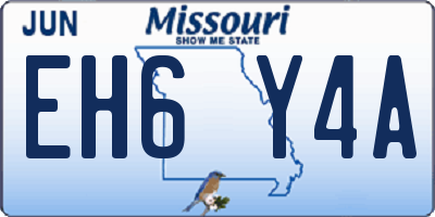 MO license plate EH6Y4A
