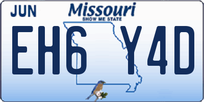 MO license plate EH6Y4D