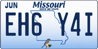 MO license plate EH6Y4I