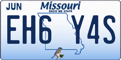 MO license plate EH6Y4S