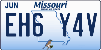 MO license plate EH6Y4V