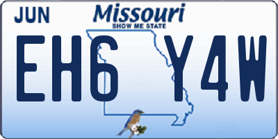 MO license plate EH6Y4W