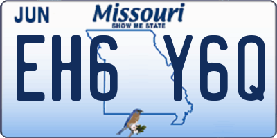 MO license plate EH6Y6Q