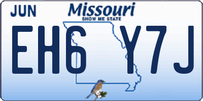 MO license plate EH6Y7J