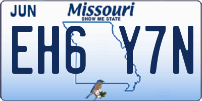 MO license plate EH6Y7N