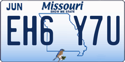 MO license plate EH6Y7U