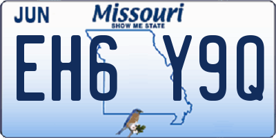 MO license plate EH6Y9Q