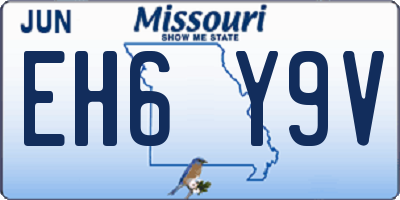 MO license plate EH6Y9V