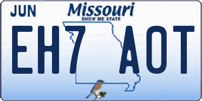 MO license plate EH7A0T
