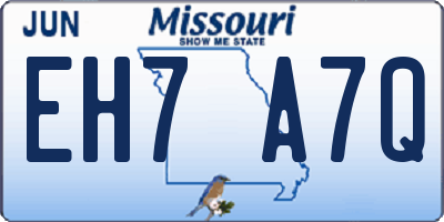 MO license plate EH7A7Q