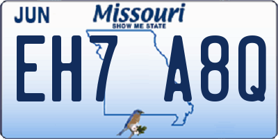 MO license plate EH7A8Q